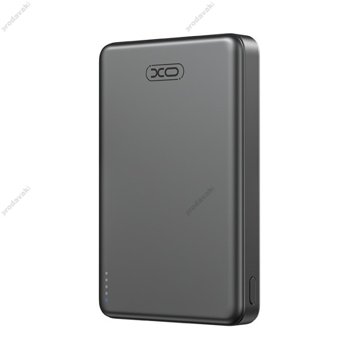 Повербанк портативний акумулятор Power bank XO PR296 Metal Magnetic Fast Charging магнітний 15W 10000 mAh Grey